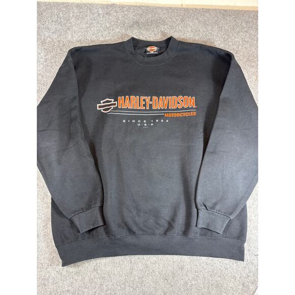 Harley Davidson Other - Vtg 90s Harley Davidson Sweatshirt Mens 2XL Black Hal's Milwaukee Wisconsin USA